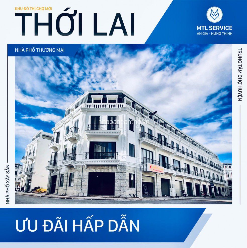 Bán nhà mặt tiền chợ Thới Lai Tp Cần Thơ